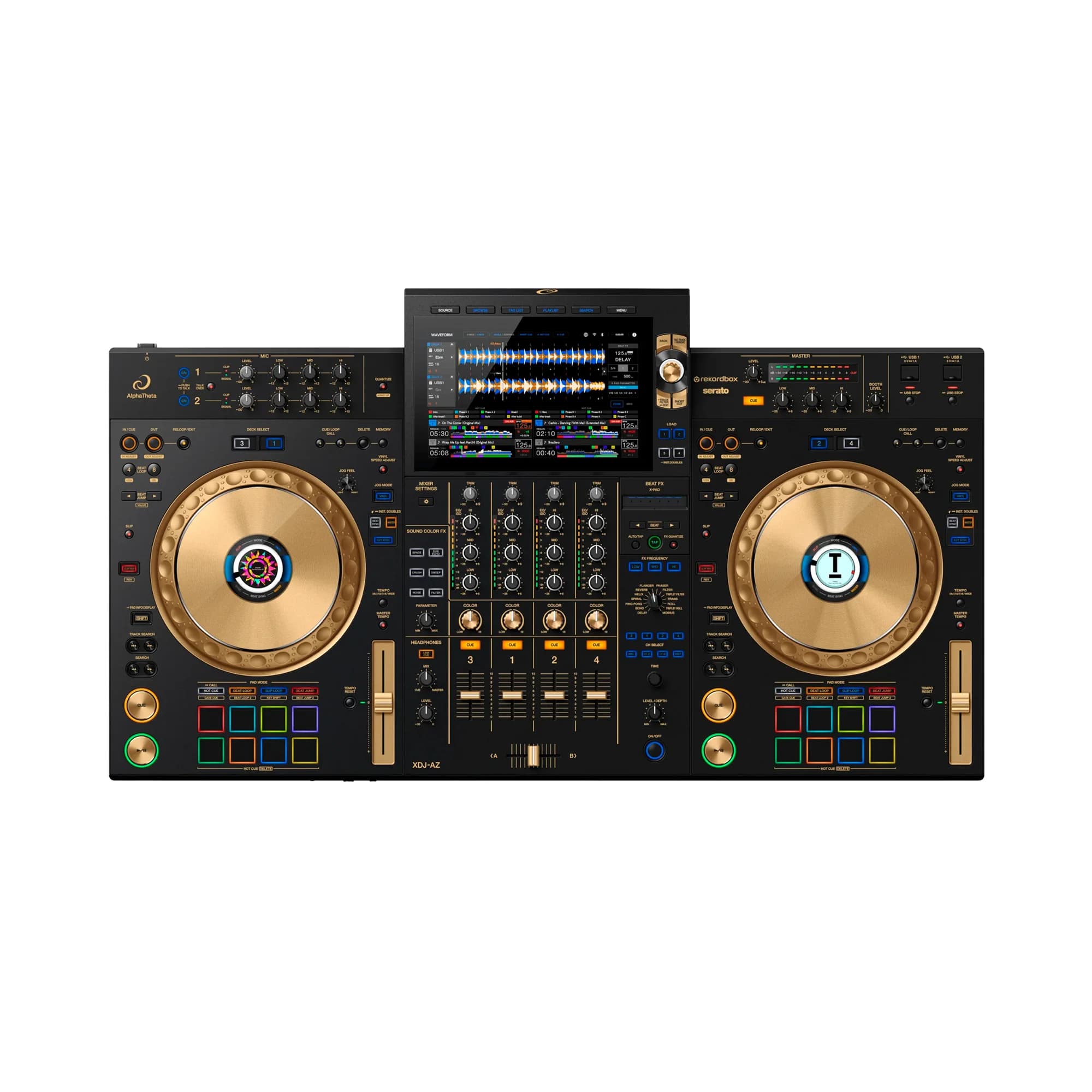 AlphaTheta XDJ-AZ-N Gold – Sistema DJ Todo en Uno 4 Canales